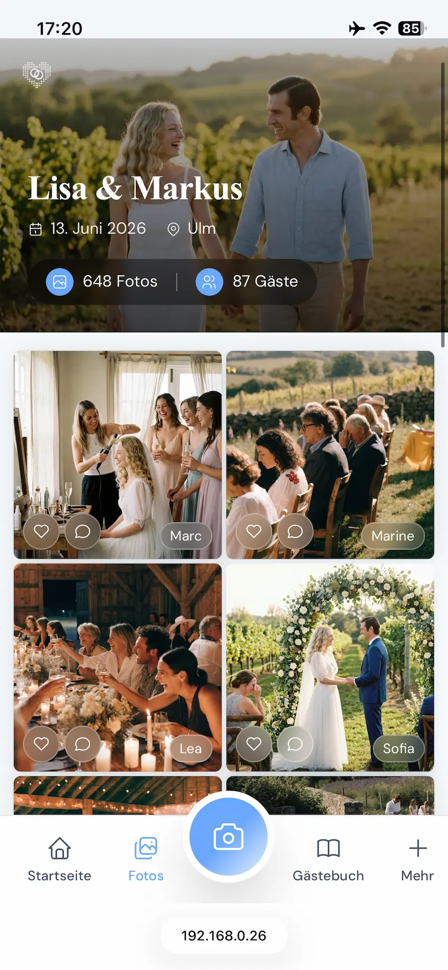Love Album Hochzeits-QR-Code-Schild