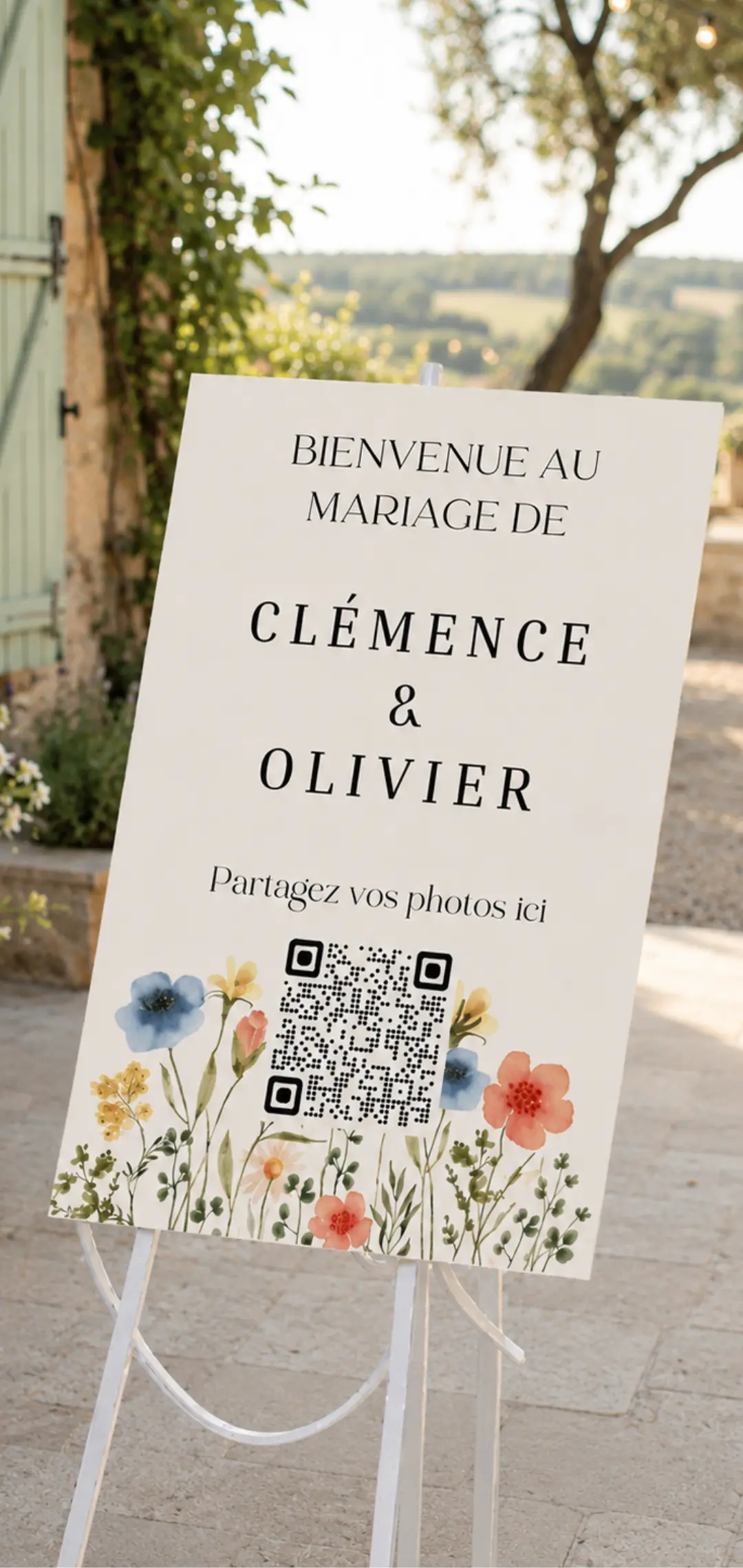 Cartel QR de boda Love Album